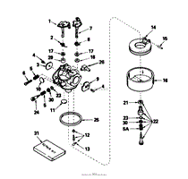 CARBURETOR NO. 632238 (MODELS 56123 &amp; 56127)