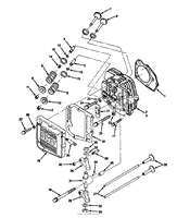 14HP ENGINE CYLINDER HEAD &amp; VALVES ASSEMBLY