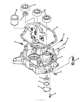 14HP ENGINE OIL BASE &amp; PUMP ASSEMBLY