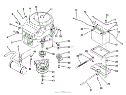 ENGINE AND BATTERY MOUNT ASSEMBLY