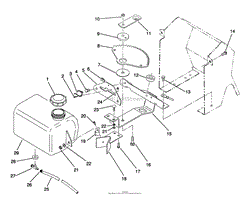 FUEL TANK AND STEERING BRACKET ASSEMBLY