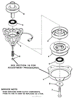 ENGINE PULLEY &amp; PTO CLUTCH ASSEMBLY