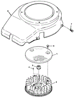 12HP ENGINE FLYWHEEL &amp; COVER ASSEMBLY