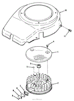 14HP ENGINE FLYWHEEL &amp; COVER ASSEMBLY