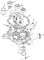 14HP ENGINE OIL BASE &amp; PUMP ASSEMBLY