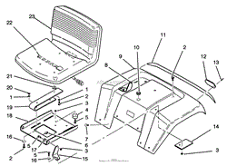 FENDER AND SEAT ASSEMBLY