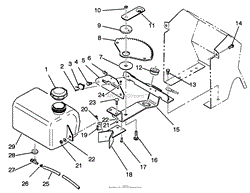 FUEL TANK AND STEERING BRACKET ASSEMBLY