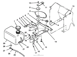 FUEL TANK AND STEERING BRACKET ASSEMBLY