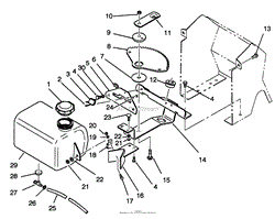 FUEL TANK AND STEERING BRACKET ASSEMBLY