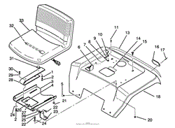 FENDER AND SEAT ASSEMBLY