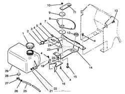 FUEL TANK AND STEERING BRACKET ASSEMBLY