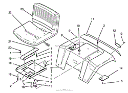 FENDER AND SEAT ASSEMBLY