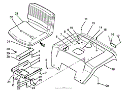 FENDER AND SEAT ASSEMBLY