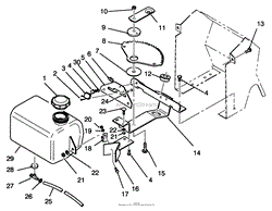 FUEL TANK AND STEERING BRACKET ASSEMBLY