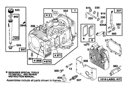 ENGINE BRIGGS &amp; STRATTON MODEL 286707-0453-01(6)