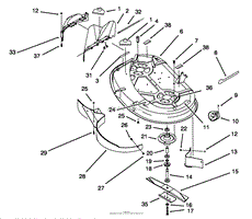 HOUSING &amp; SPINDLE ASSEMBLY (38&quot; CUTTING UNIT) (MODEL NO. 71184 ONLY)