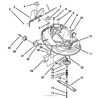 HOUSING &amp; SPINDLE ASSEMBLY (38&quot; CUTTING UNIT) (MODEL NO. 71202 ONLY)