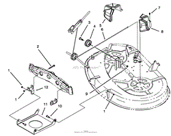 CABLE &amp; COVER ASSEMBLY (38&quot; CUTTING UNIT)