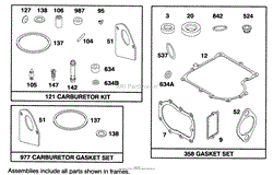 ENGINE BRIGGS &amp; STRATTON MODEL 28M707-0122-01(8)