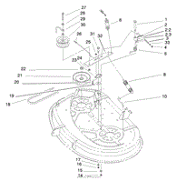 DECK PULLEY &amp; BELT ASSEMBLY