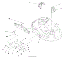 DECK SUSPENSION &amp; BELT GUIDE ASSEMBLY