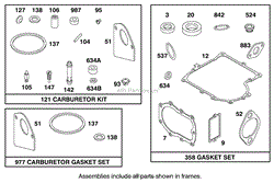 ENGINE BRIGGS &amp; STRATTON MODEL 28M707-0127-01