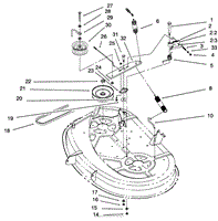 38&quot; DECK BLADE DRIVE &amp; BRAKE ASSEMBLY