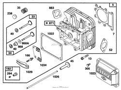 ENGINE BRIGGS &amp; STRATTON MODEL 28N707-0131-01(4)