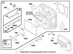 ENGINE BRIGGS &amp; STRATTON MODEL 28N707-1131-E1