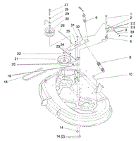 PULLEY &amp; BELT ASSEMBLY (38&quot; CUTTING UNIT)