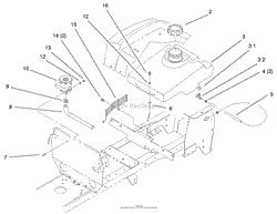 FUEL TANK &amp; HYDRO RESERVOIR ASSEMBLY