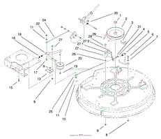 32&quot; DECK BLADE DRIVE &amp; BRAKING COMPONENTS ASSEMBLY