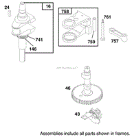 ENGINE BRIGGS &amp; STRATTON MODEL 28M707-1122-E1(3)