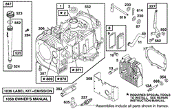 ENGINE BRIGGS &amp; STRATTON MODEL 28M707-1182-E1(2)