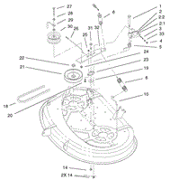 DECK BLADE DRIVE &amp; BRAKING ASSEMBLY