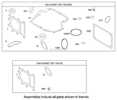GASKET ASSEMBLY BRIGGS AND STRATTON MODEL 286H77-0121-E1