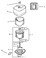 AIR INTAKE / FILTRATION ASSEMBLY KOHLER MODELS CV460S-26505 AND CV460S-26506