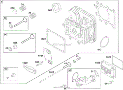 CYLINDER HEAD ASSEMBLY BRIGGS AND STRATTON 280H07-0166-E1