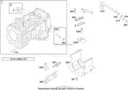 CYLINDER ASSEMBLY BRIGGS AND STRATTON 280H07-0166-E1