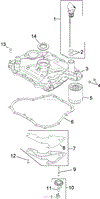 OIL PAN AND LUBRICATION ASSEMBLY KOHLER SV540-0019