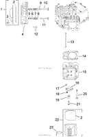 HEAD, VALVE AND BREATHER ASSEMBLY KOHLER SV735-0011