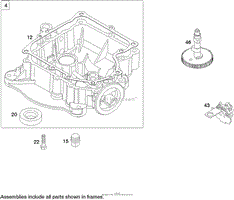 CRANKCASE ASSEMBLY BRIGGS AND STRATTON 21A907-0169-E1