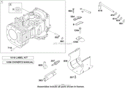 CYLINDER ASSEMBLY BRIGGS AND STRATTON 21A907-0169-E1