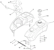 FUEL TANK AND CONTROL POD ASSEMBLY