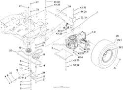 HYDRO AND BELT DRIVE ASSEMBLY