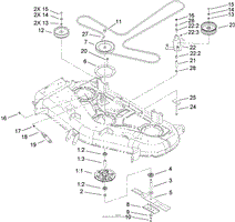 52IN DECK BELT DRIVE ASSEMBLY