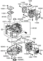 CYLINDER AND CRANKCASE ASSEMBLY KAWASAKI FH580V-CS13-R