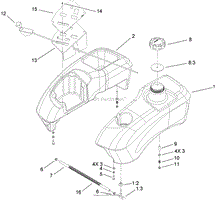 FUEL TANK AND CONTROL POD ASSEMBLY