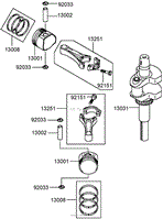 PISTON AND CRANKSHAFT ASSEMBLY KAWASAKI FH580V-CS13-R