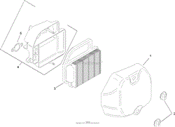 AIR INTAKE AND FILTRATION ASSEMBLY KOHLER SV540-0019